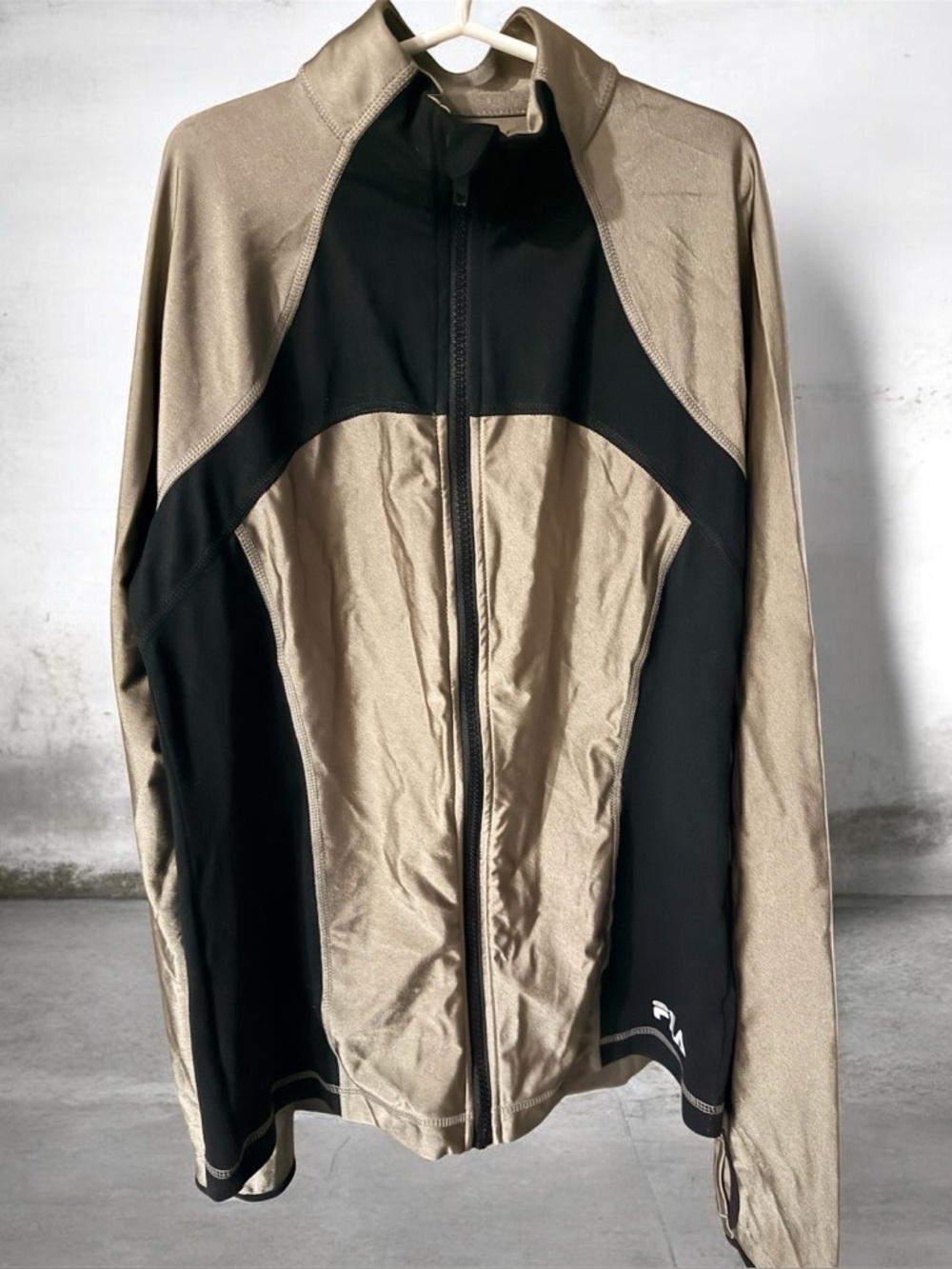Women’s FILA Two-Tone Black and Gold Performance Jacket Sz. S NWT